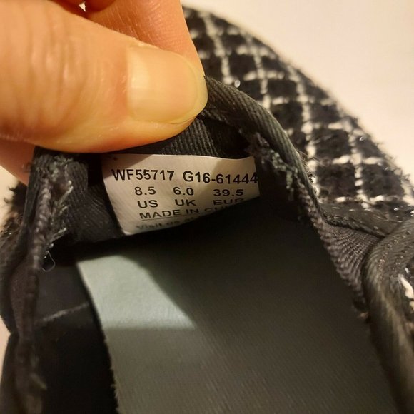 Keds Double Decker Tweed Slip-On Fashion Sneaker Metallic Black Women US8.5 - Picture 12 of 13